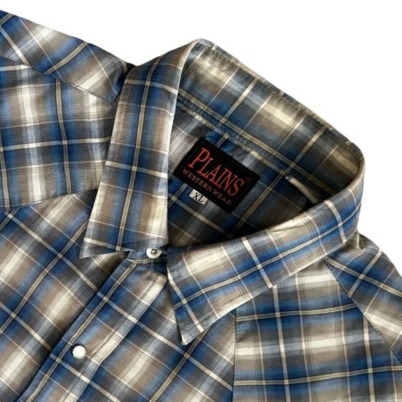 Men’s Blue-Gray Western Shirt Sz XL - Picture 2 of 11